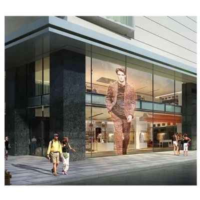 Tam Renkli Esnek Şeffaf LED Ekran Reklam LED Ekran Özel Boyut