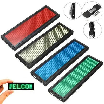Özelleştirilebilir LED Kaydırma Ad Etiketi, 12x48 Piksel LED Ad Etiketi Olaylar İçin